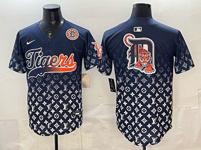 Men Detroit Tigers Blank Blue Game 2026 Nike MLB Jersey style 0015